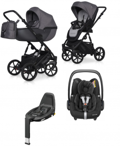 Riko NESA wózek dziecięcy 4w1+ fotelik Maxi-Cosi Pebble Pro i-Size+ baza FamilyFix3