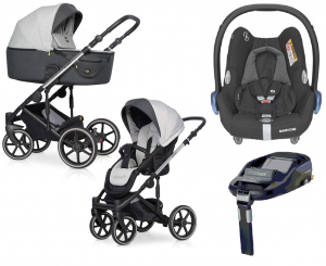 Expander EXEO wózek dziecięcy 4w1+ fotelik Maxi-Cosi CabrioFix+ baza FamilyFix
