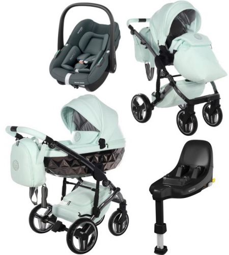 JUNAMA Hand Craft wózek 4w1 + fotelik MAXI-COSI Pebble S + baza FamilyFix S