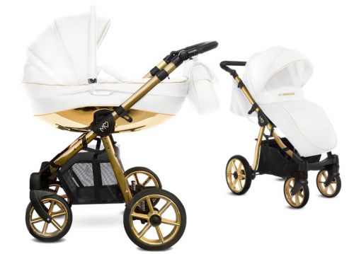 BABYACTIVE Mommy Glossy White wózek wielofunkcyjny 2w1 Gold