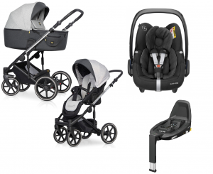 Expander EXEO wózek dziecięcy 4w1+ fotelik Maxi-Cosi Pebble Pro i-Size+ baza FamilyFix3