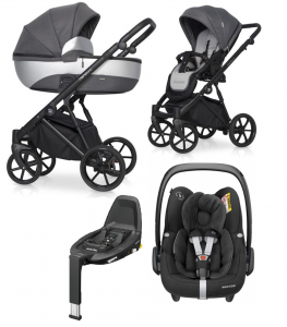 Riko NANO PRO wózek dziecięcy 4w1+ fotelik Maxi-Cosi Pebble Pro i-Size+ baza FamilyFix3