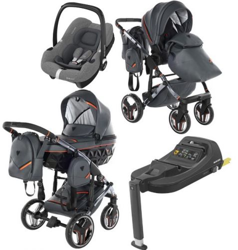 JUNAMA Sport wózek 4w1 + fotelik MAXI-COSI CabrioFix + baza CabrioFix