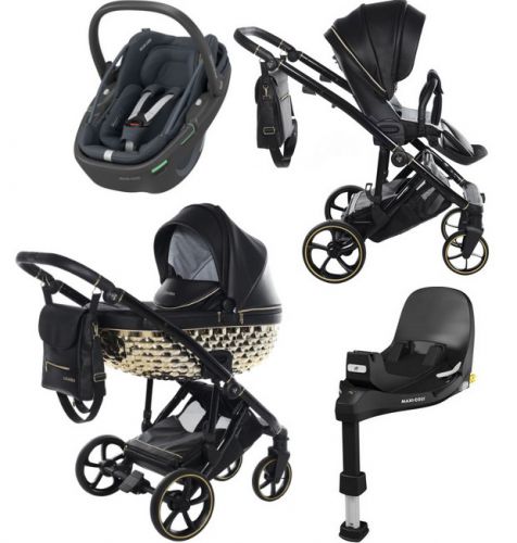 JUNAMA Zoomi wózek 4w1 + fotelik MAXI-COSI Coral 360 + baza FamilyFix 360 Pro