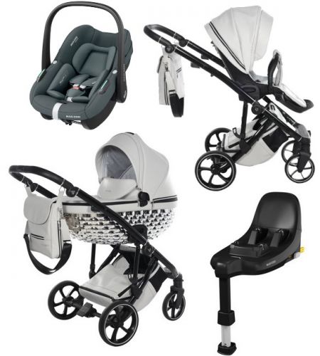 JUNAMA Zoomi wózek 4w1 + fotelik MAXI-COSI Pebble S + baza FamilyFix S